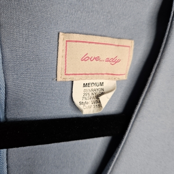 Baby Blue Love...Ady Midi Sheath Dress with Front Slit! - Picture 3 of 4